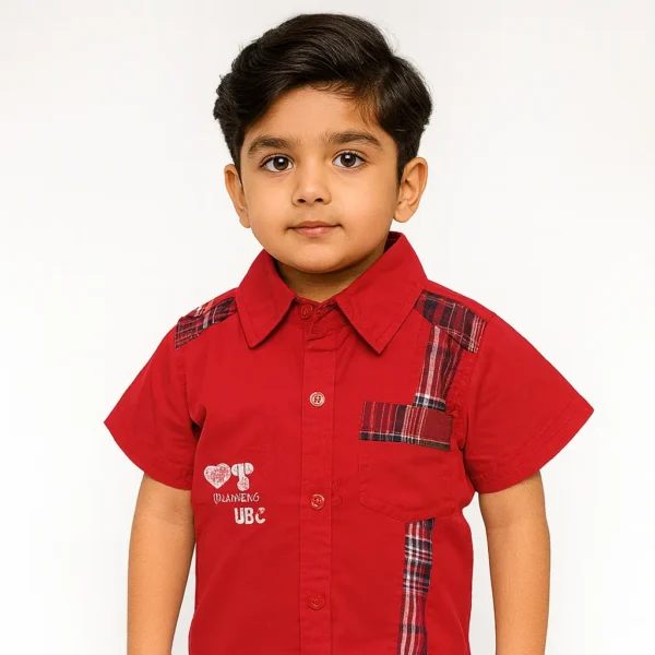 Red Button-Down Shirt