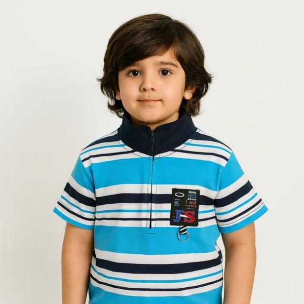 White Striped Polo Shirt