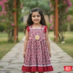 Red Floral Dress for Kids