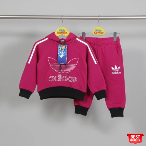 Adidas Kids Pink Tracksuit