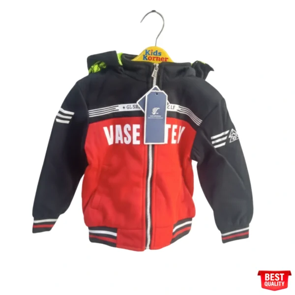 Trendy Red & Black Kids Jacket